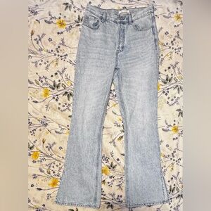 Pacsun Eco Light Blue Slit High Waisted Bootcut Jeans Size 28